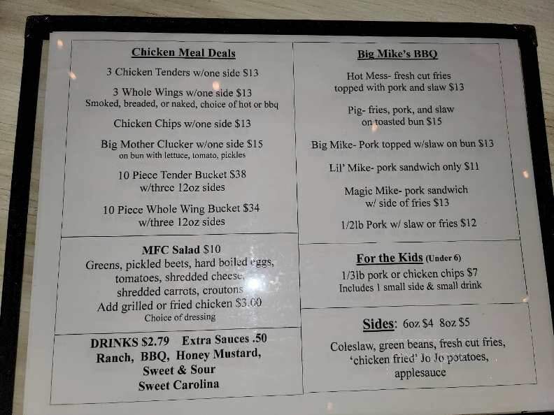 Mike's Famous Chicken - Fruita, CO menu_pic