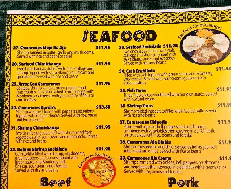 Garcia's Family Mexican Restaurant - Underwood, IA menu_pic