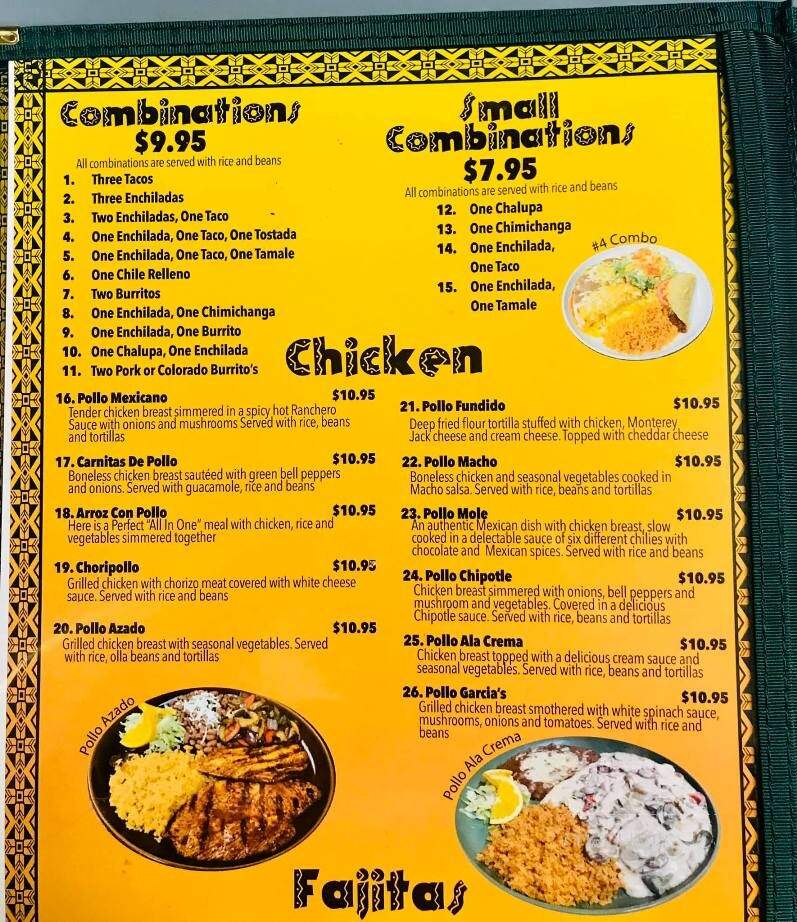 Garcia's Family Mexican Restaurant - Underwood, IA menu_pic