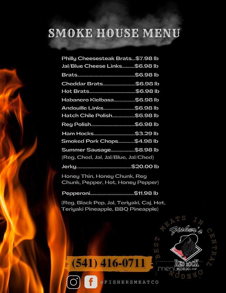 Fisher's Red Rock Meat - Powell Butte, OR menu_pic