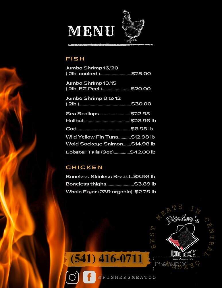 Fisher's Red Rock Meat - Powell Butte, OR menu_pic