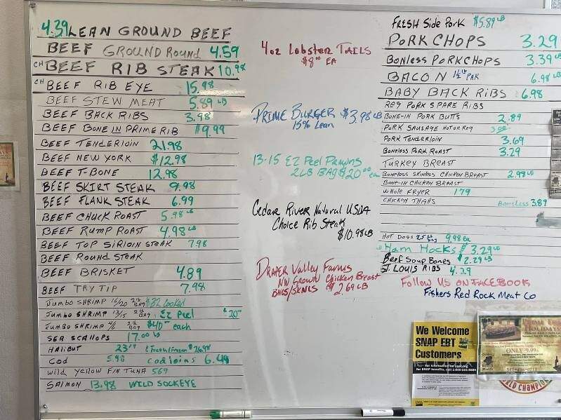 Fisher's Red Rock Meat - Powell Butte, OR menu_pic