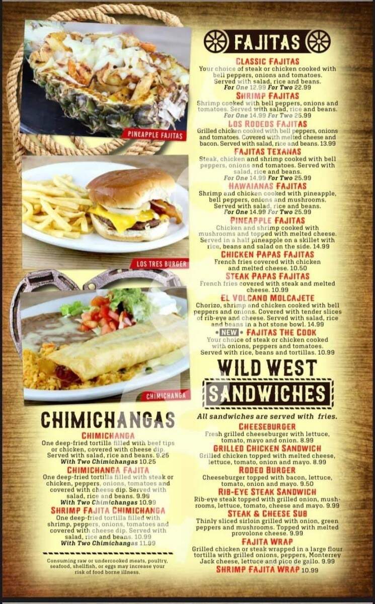 Los Tres Mexican Bar and Grill - Springfield, KY menu_pic