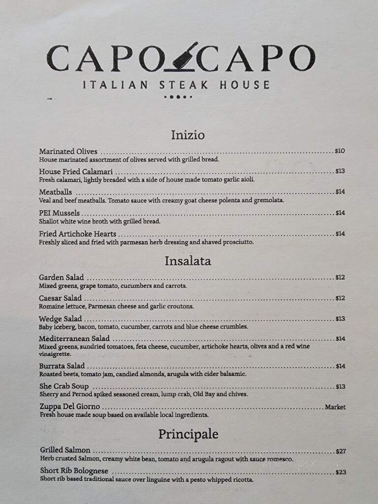 Capo Capo - Norfolk, VA menu_pic