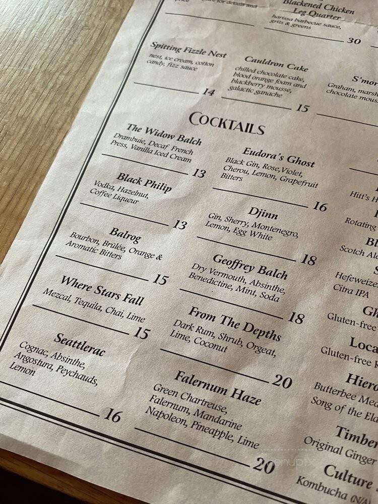 The Splintered Wand - Seattle, WA menu_pic