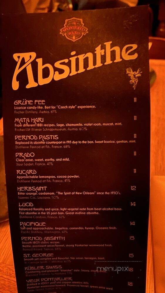 The Splintered Wand - Seattle, WA menu_pic