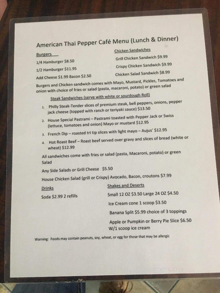 American Thai Pepper Cafe - Los Molinos, CA