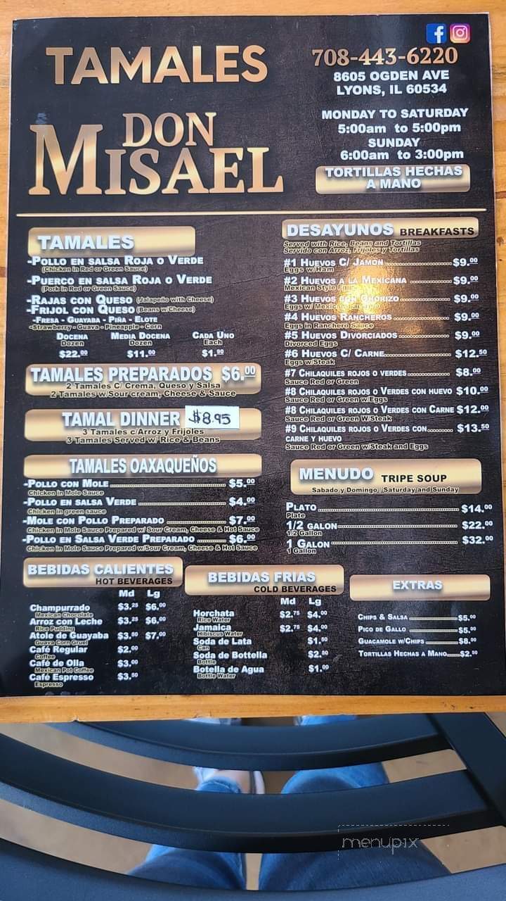 Tamales Don Misael - Lyons, IL menu_pic