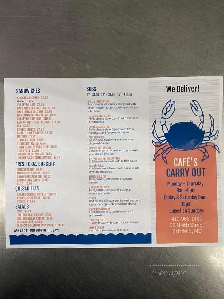 Cafe Carry Out - Crisfield, MD