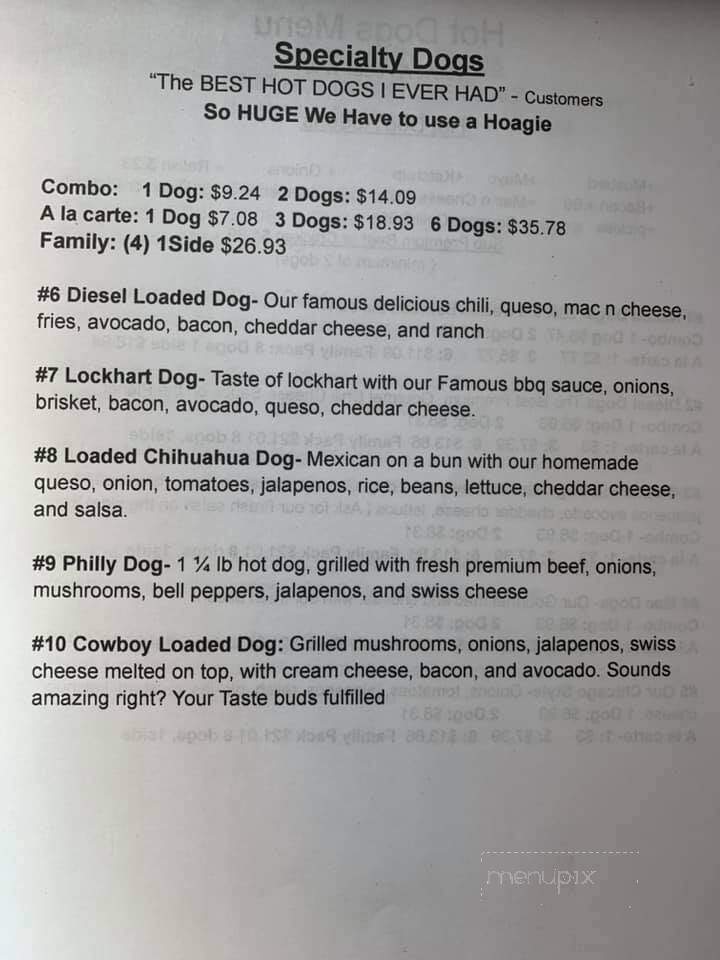 Diesels Dogs & Burgers - Lockhart, TX