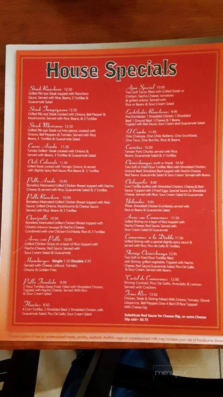 Ajua El Sabor De Mex - Hampton, SC menu_pic