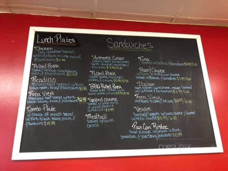 The Cuban Cafe - La Porte, TX menu_pic