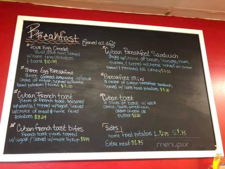 The Cuban Cafe - La Porte, TX menu_pic