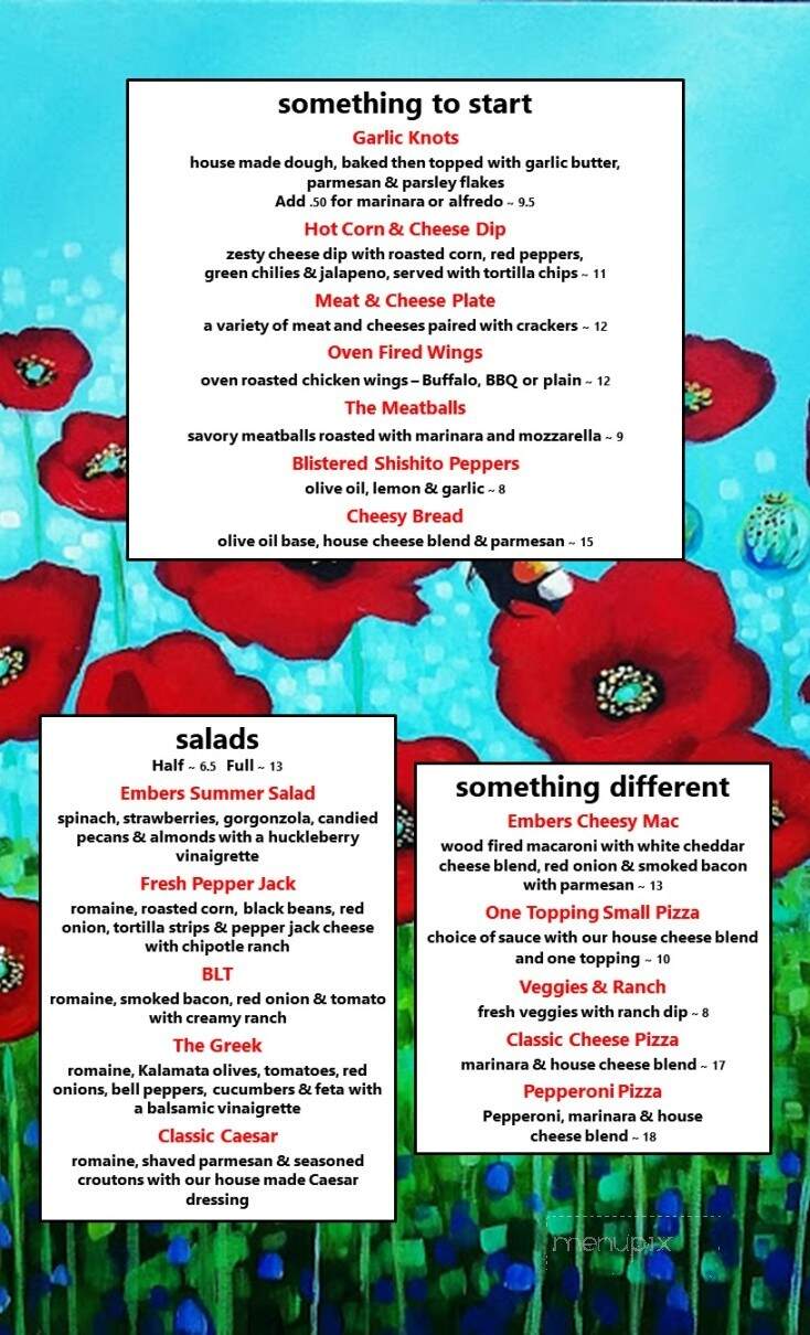 Embers By the Green - Post Falls, ID menu_pic