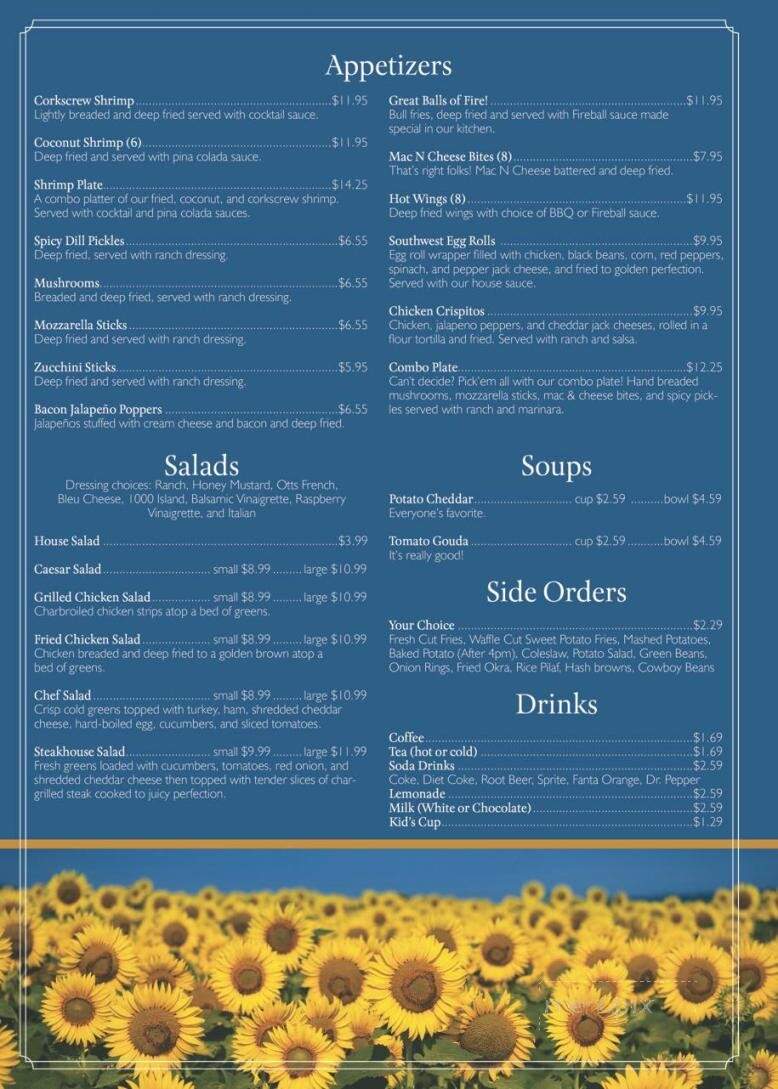 Rick's Place Bar and Grill - Fredonia, KS menu_pic