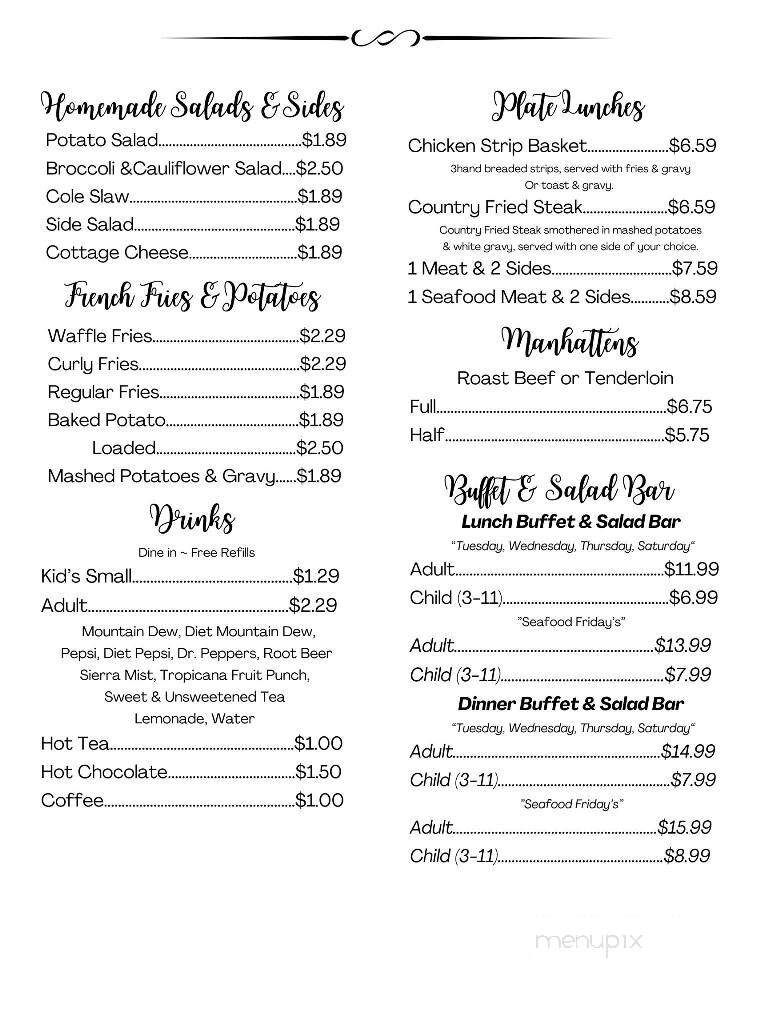 Dutchman's Diner - Odon, IN menu_pic