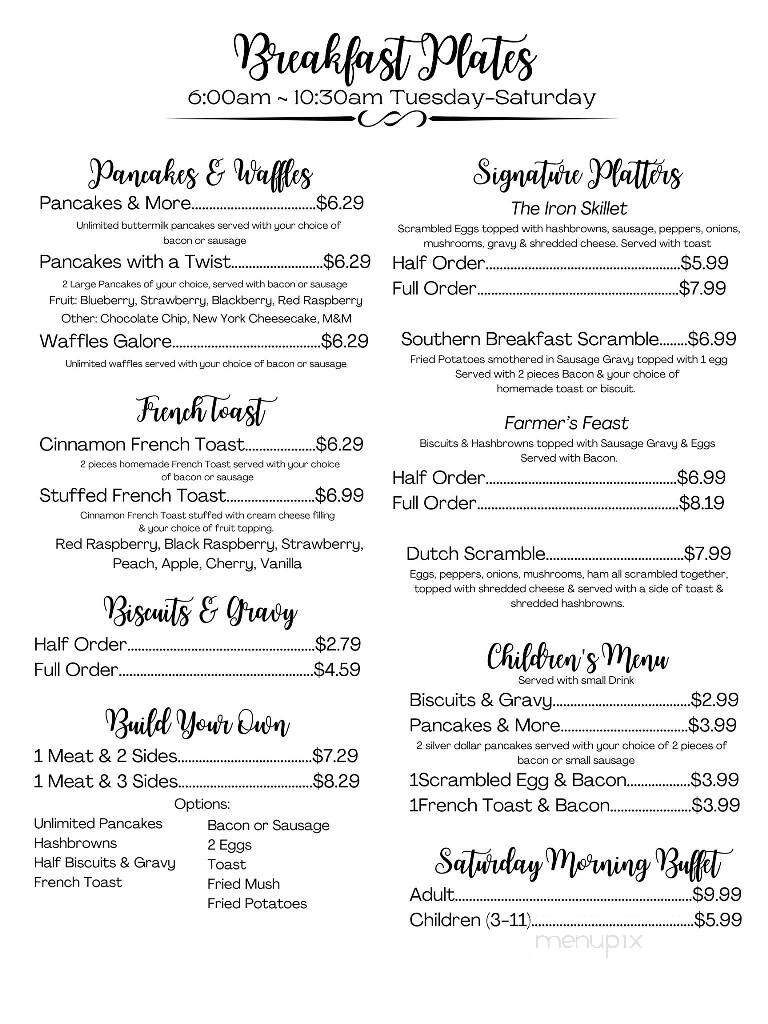 Dutchman's Diner - Odon, IN menu_pic