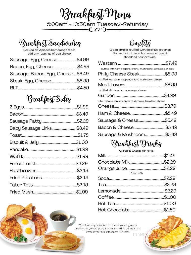 Dutchman's Diner - Odon, IN menu_pic