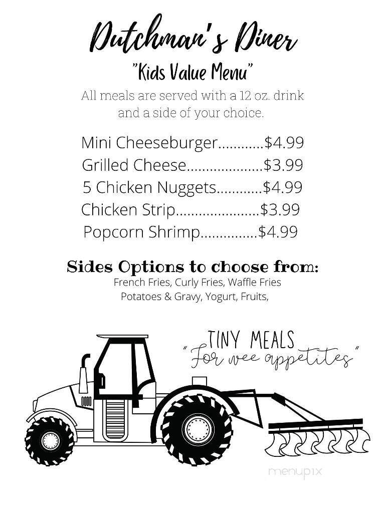 Dutchman's Diner - Odon, IN menu_pic