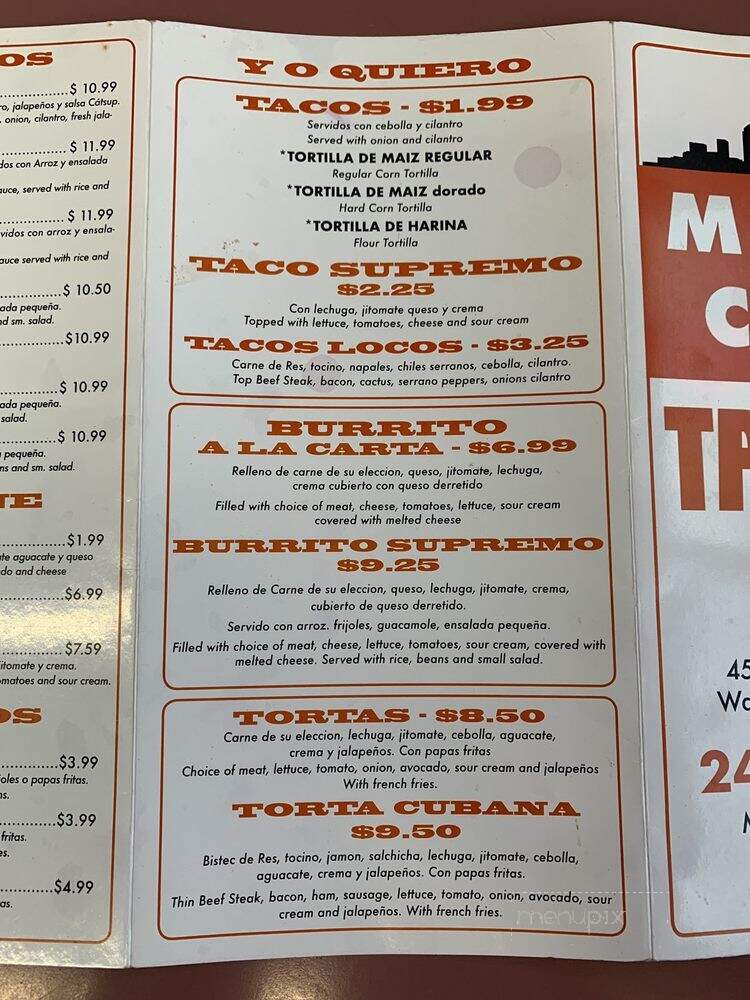 Motor City Tacos - Waterford Township, MI menu_pic