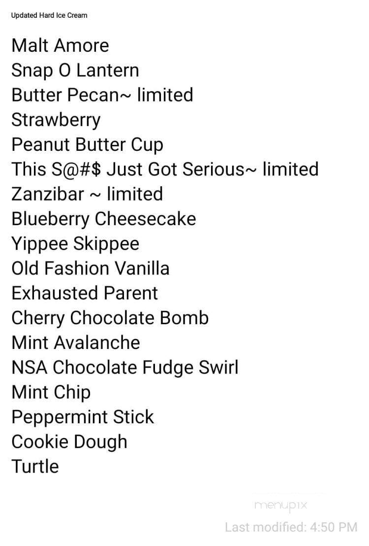 Mecca Cones & Coneys - Cortland, OH menu_pic