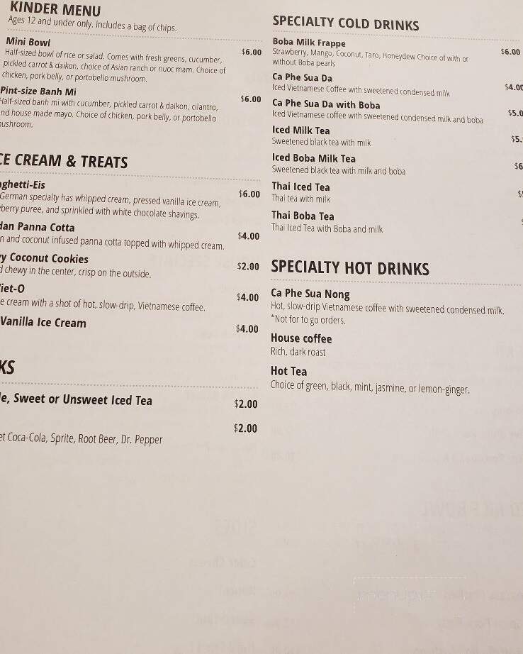 Banh Mi & Brews - Creswell, OR menu_pic