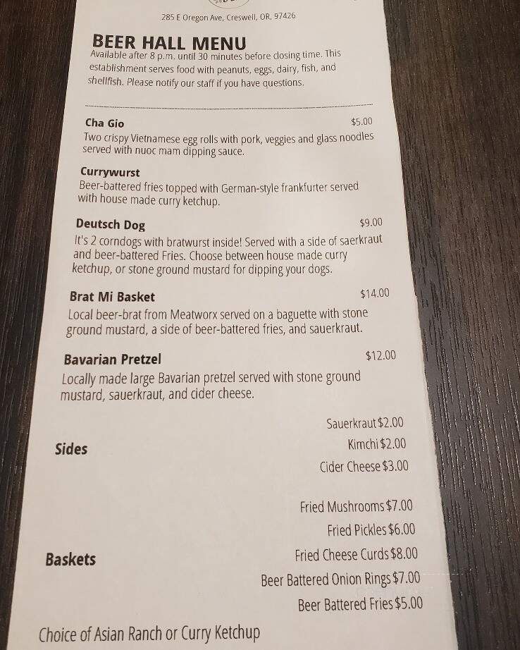 Banh Mi & Brews - Creswell, OR menu_pic