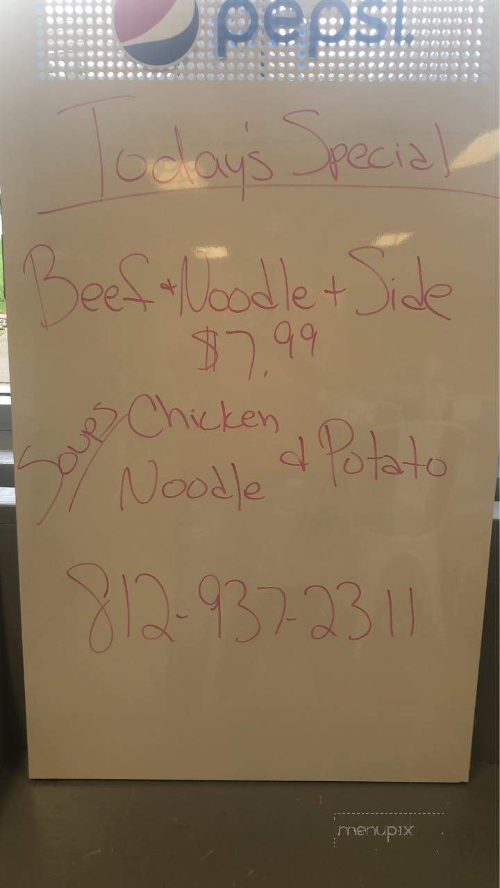 S&S BBQ and Annie's Ice Cream - Dale, IN menu_pic