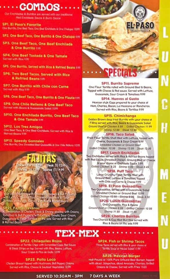 Tacos And Tequila Menu Estero at Geraldine Zuckerman blog