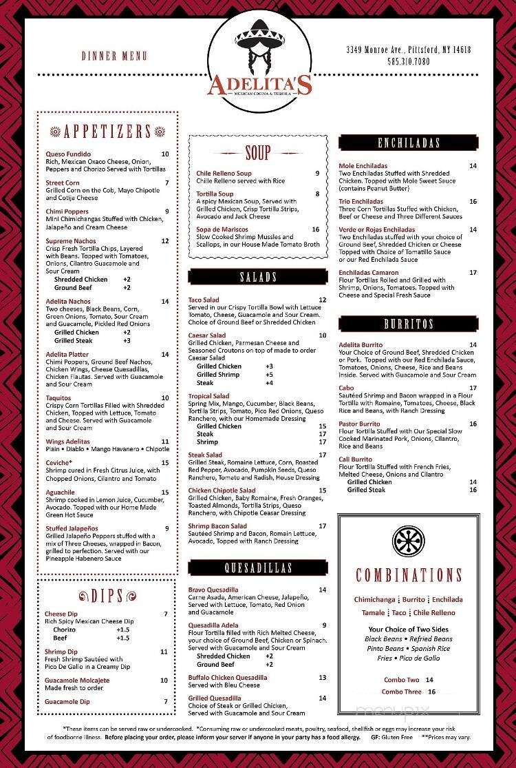 Adelita's Mexican Cocina & Tequila - Rochester, NY menu_pic