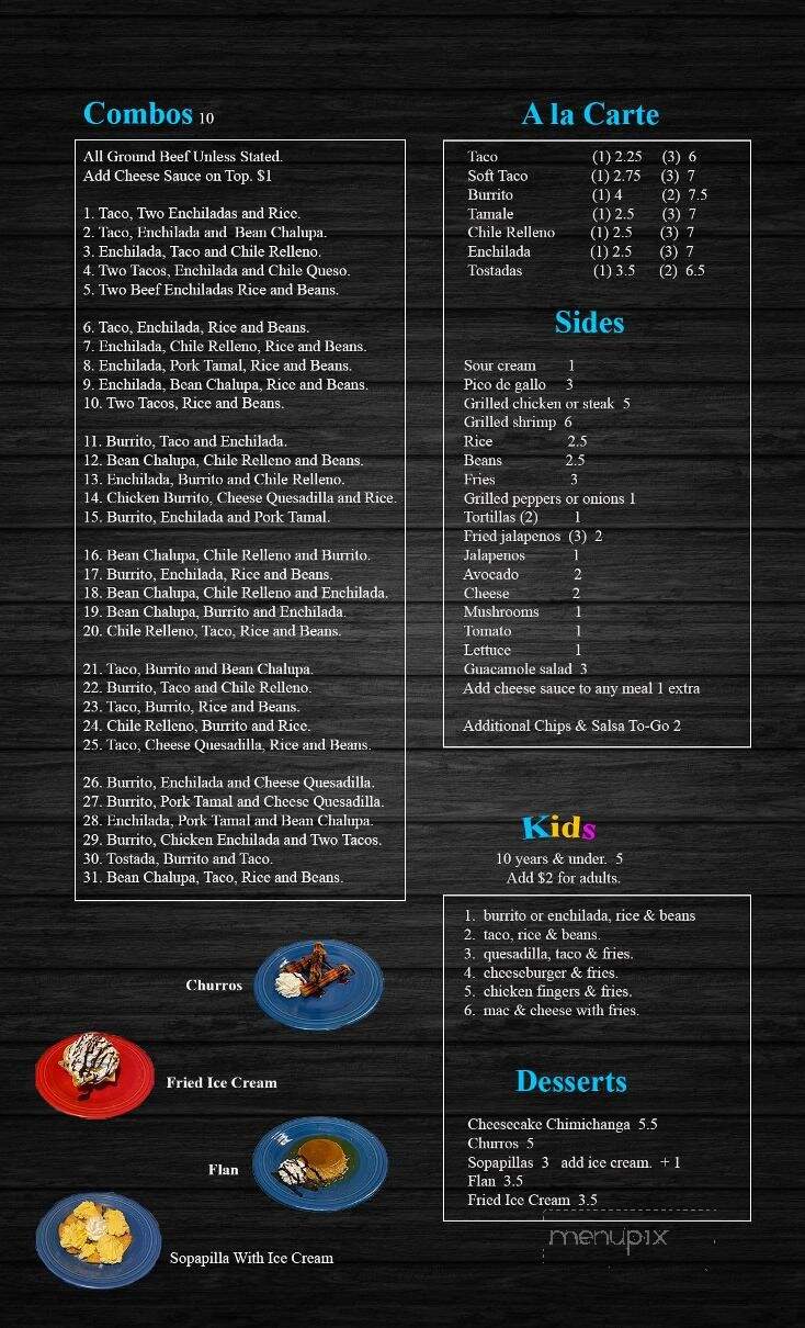 El Rio Mexican Restaurant - Oak Hill, WV menu_pic