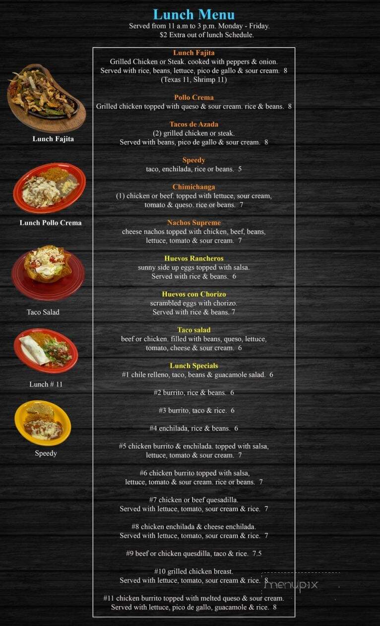 El Rio Mexican Restaurant - Oak Hill, WV menu_pic