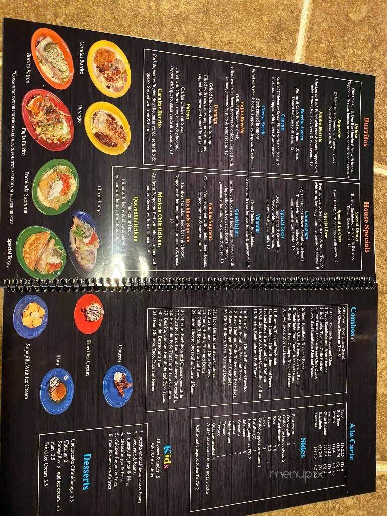 El Rio Mexican Restaurant - Oak Hill, WV menu_pic
