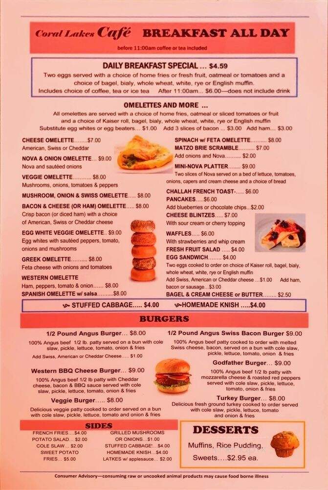 Coral Lakes Cafe - Boynton Beach, FL menu_pic
