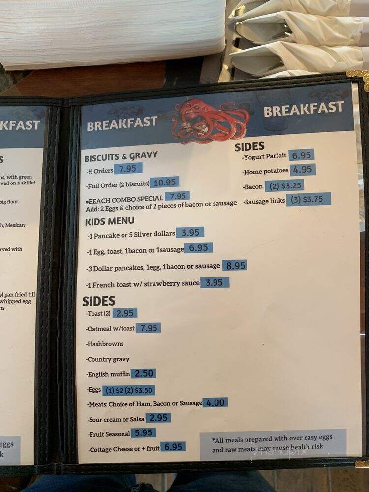 El Farito Beach Restaurant - Seaview, WA menu_pic