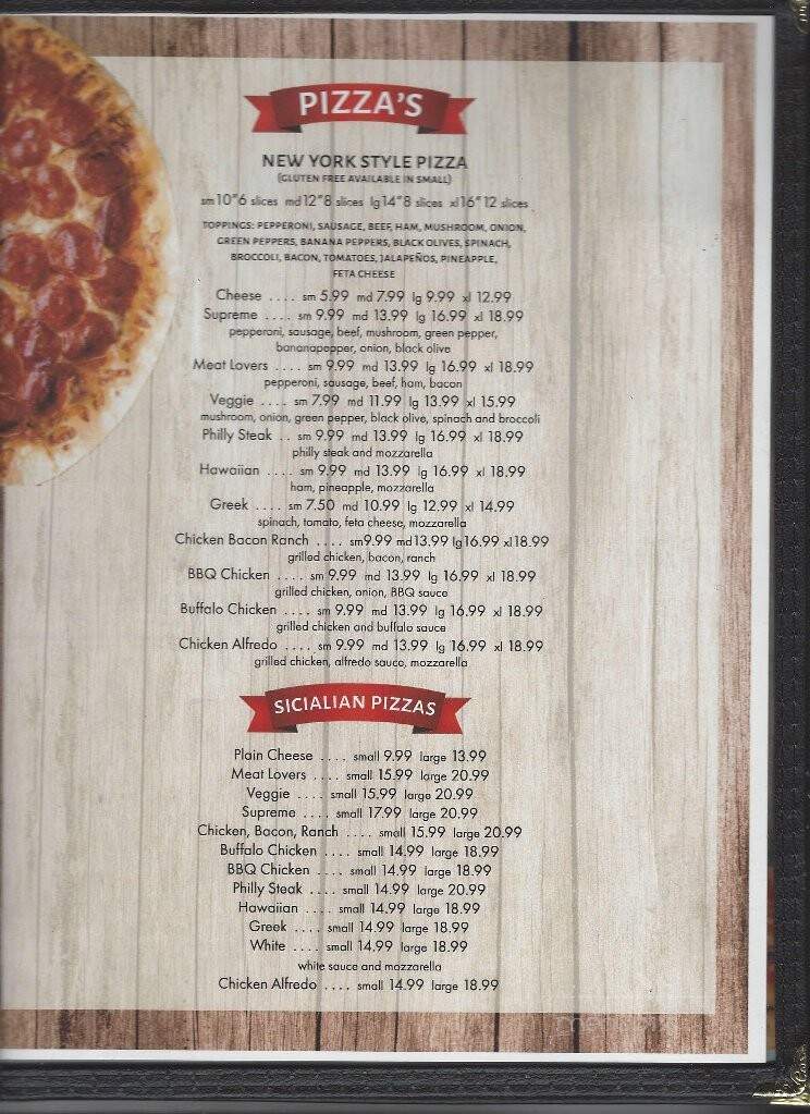 Casablanca Italian Restaurant - Beaver, WV menu_pic