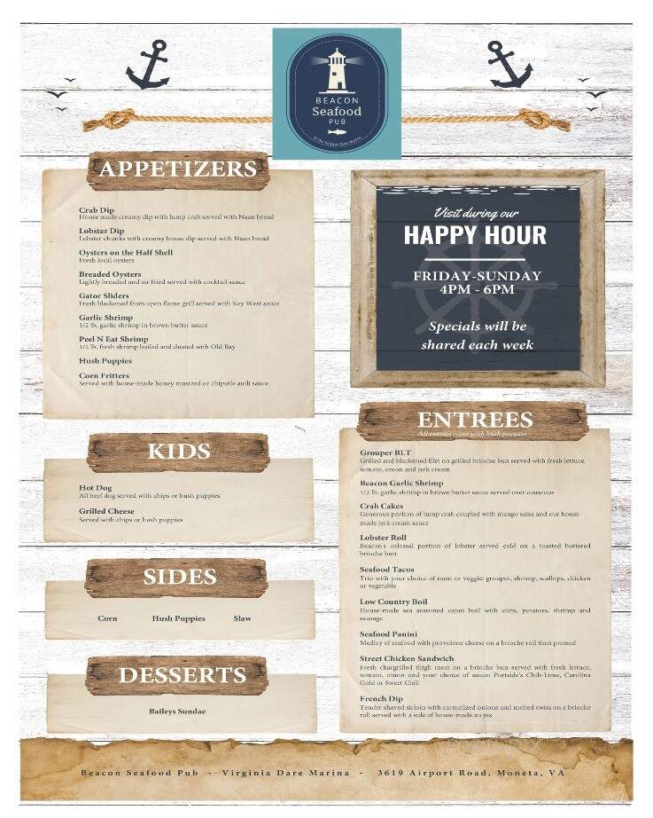 Beacon Pub - Moneta, VA menu_pic