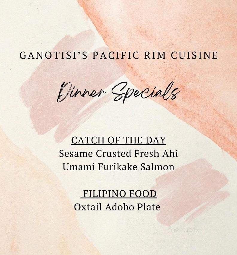 Ganotisi's Pacific Rim Cuisine - Lanai City, HI menu_pic