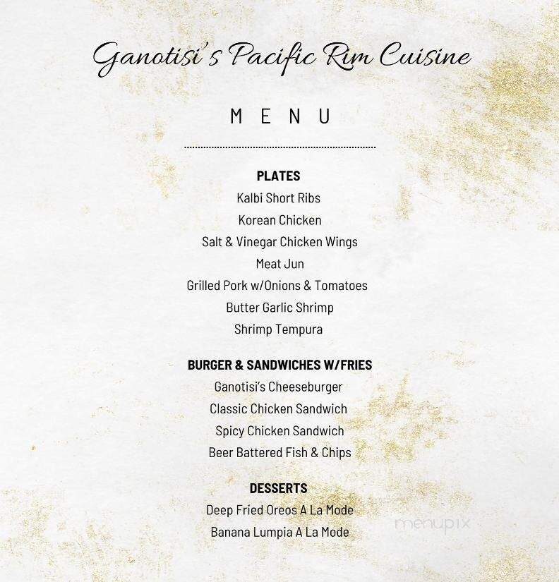 Ganotisi's Pacific Rim Cuisine - Lanai City, HI menu_pic