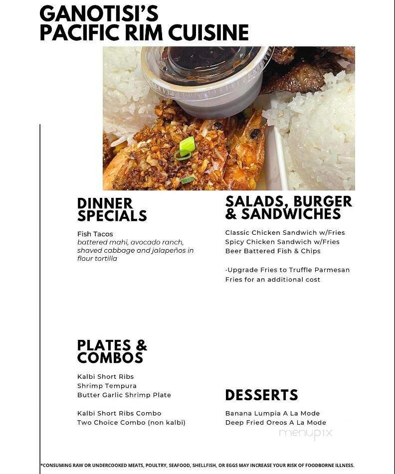 Ganotisi's Pacific Rim Cuisine - Lanai City, HI menu_pic