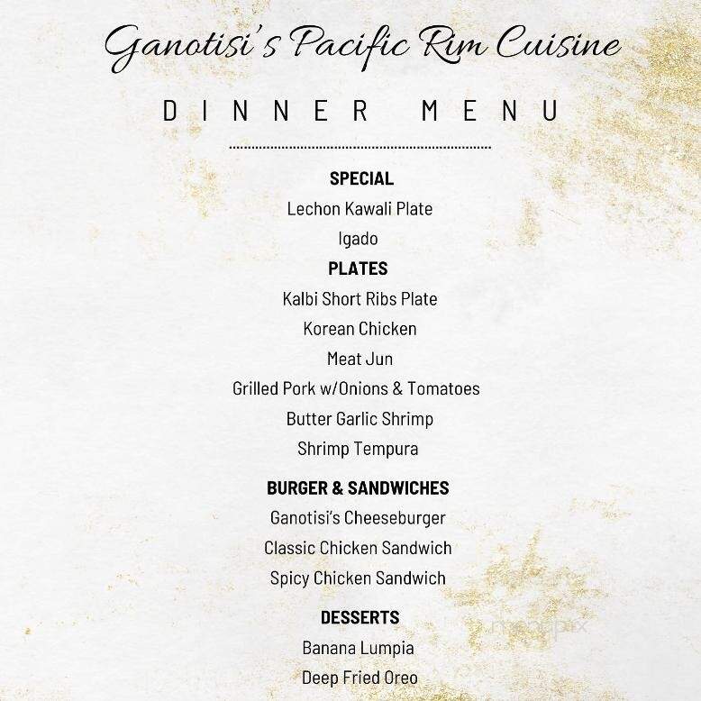 Ganotisi's Pacific Rim Cuisine - Lanai City, HI menu_pic
