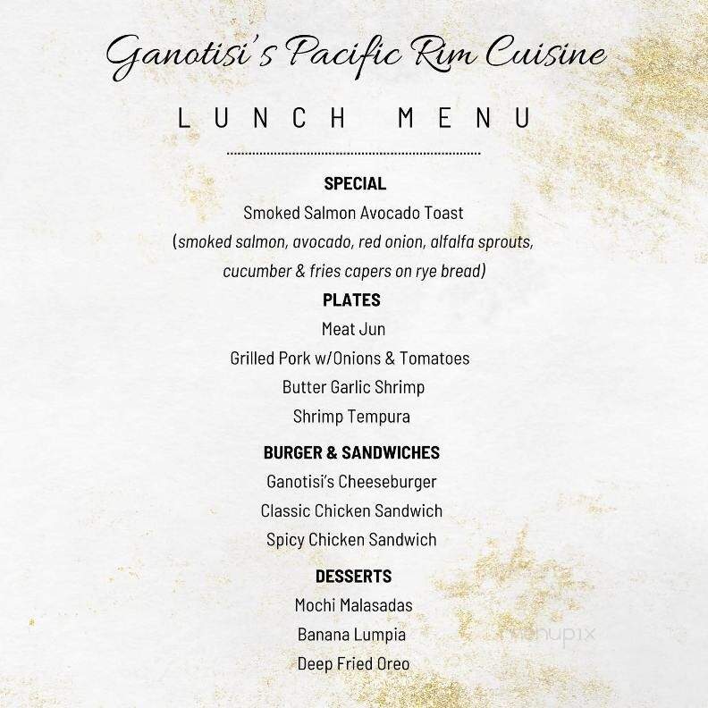 Ganotisi's Pacific Rim Cuisine - Lanai City, HI menu_pic