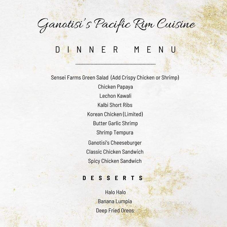 Ganotisi's Pacific Rim Cuisine - Lanai City, HI menu_pic