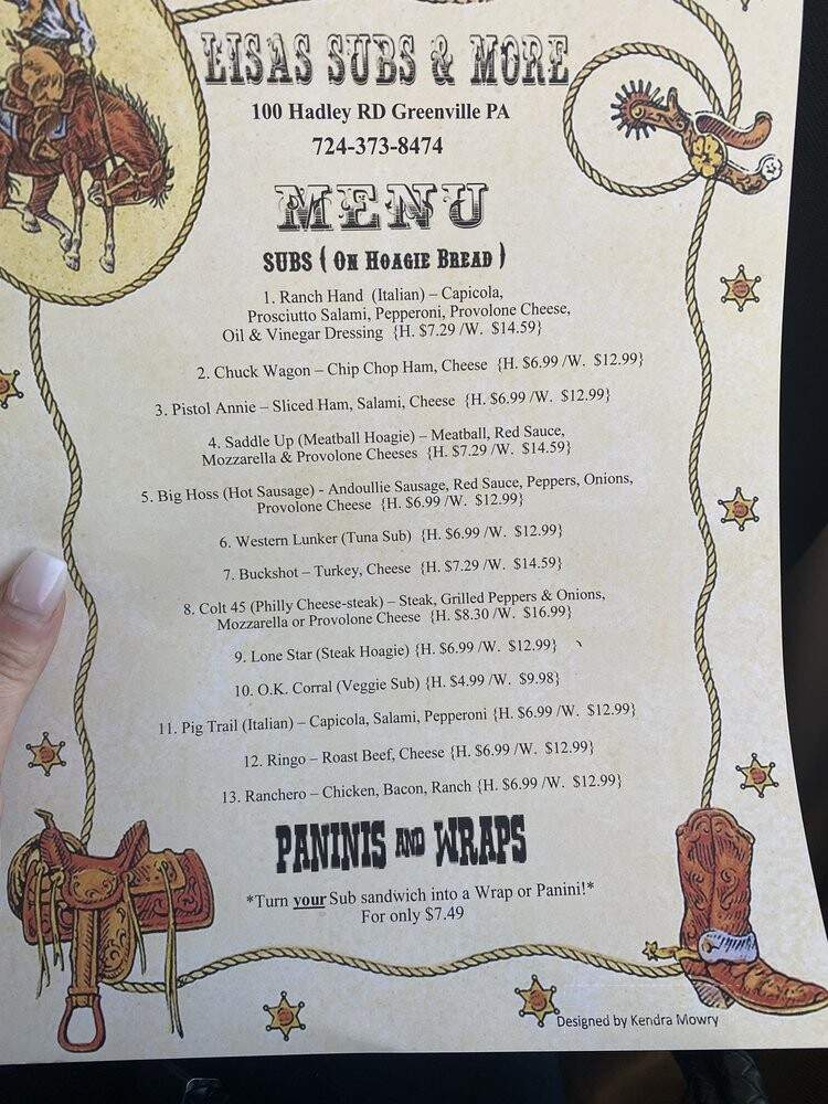 Hometown Subs - Greenville, PA menu_pic