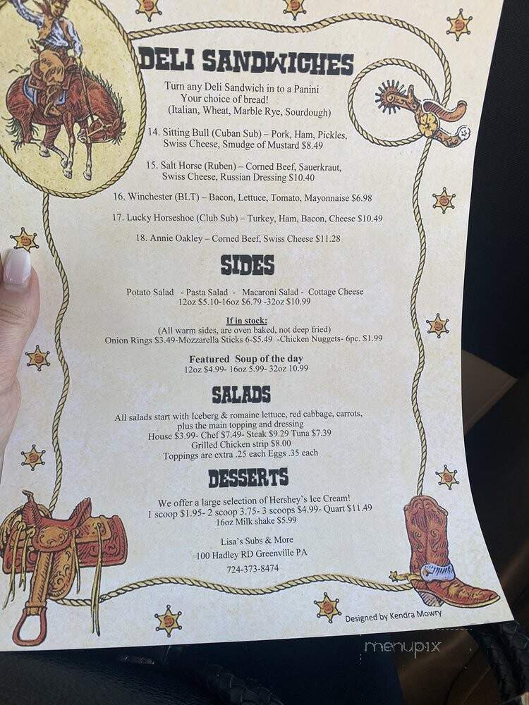 Hometown Subs - Greenville, PA menu_pic