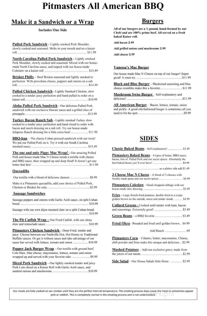 Pitmasters - Port Charlotte, FL menu_pic