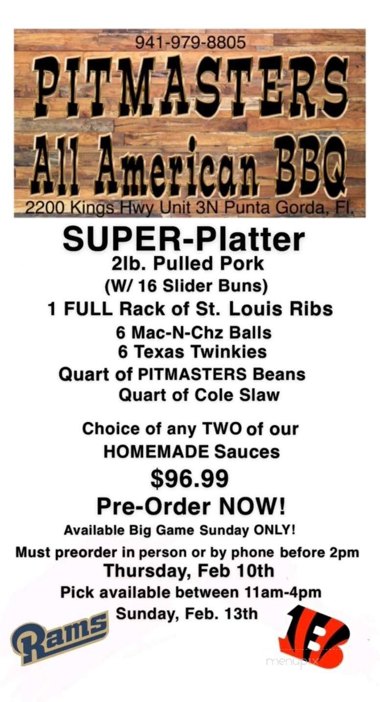Pitmasters - Port Charlotte, FL menu_pic