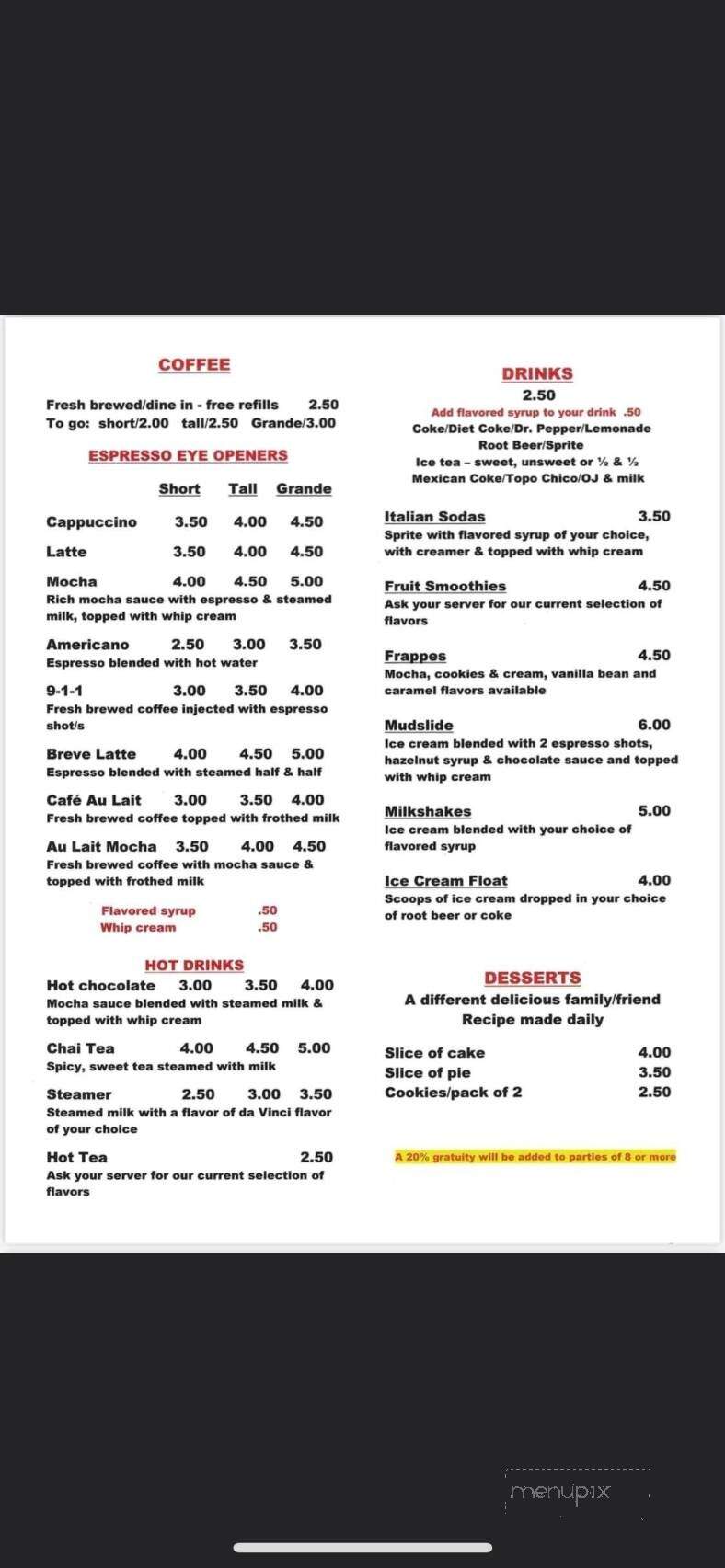 Suzy Q's - Temple, TX menu_pic