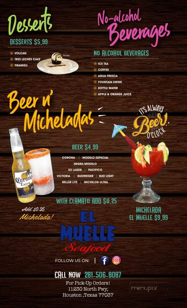 El Muelle Seafood 45 North - Houston, TX menu_pic