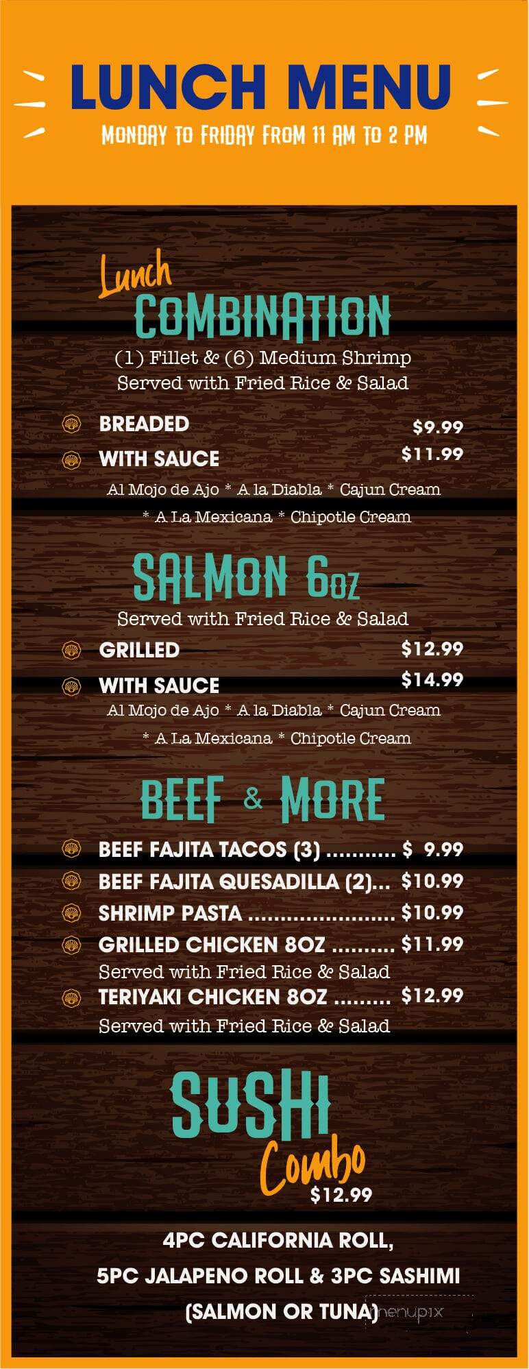 El Muelle Seafood 45 North - Houston, TX menu_pic